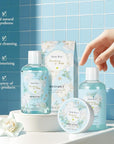 Mother's Day Gift for Mom Spa Gift Baskets for Women, Gardenia Tulip Home Spa Kit with Cosmetic Bag gift woman. Bath & Body Basket Set 8Pcs Bath and Body Gifts Set, Luxury Gift Basket
