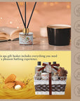 Fathers Day Gifts for Men for Dad Bath and Body Gift Basket For Women & Men Spa Gift Basket Coconut Almond 16 Pcs Bath Gift Set With Fragrant Lotion, Home Spa Luxurious Bath Body Oil, Diffuser & More