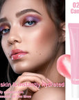 Summer Hydrating Lip Butter Balms Lip Gloss,Natural Vegan Lip Balm Tinted for Instant Moisture,Shine,Hydration Pink-Tinted,Soothes & Softens Dry Lips,Bálsamo labial hidratante 02#Candy (0.5 Fl Oz)