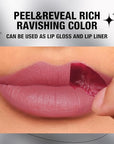 LANGMANNI Long-Lasting Peel Off Lip Liner Set, Waterproof & Smudge-Proof Matte Lip Liners Gift Makeup For Girls（#3）