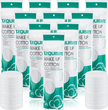 Maxcheck 1000 Pcs Cotton Rounds Bulk Exfoliating Rounds for Face Makeup Remover Cotton Facial Pads for Face Makeup Removal Toner Pads