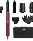Shark FlexStyle Air Styling & Drying System, Powerful Hair Dryer Brush & Multi-Styler with Auto-Wrap Curlers, Diffuser, Paddle Brush, Round Brush, Concentrator Attachment, Black Cherry, HD457CR