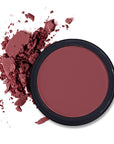 Erinde Single Dark Purple Red Matte Eyeshadow Palette, High Pigment, Long Lasting, Intense Color, Neutral Nudes Naked Matte Pressed Powder Eye Shadow Palette