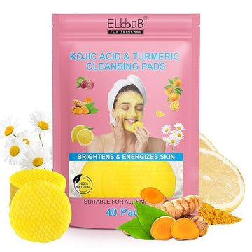 Turmeric Cleansing Pads, Kojic Acid Cleansing Pads - Gentle and Effective Daily Skincare for Face and Body