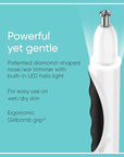 Conair GIRLBOMB Nose Hair Trimmer for Women, Face Hair Removal for Women, Battery Operated, Packaging May Vary