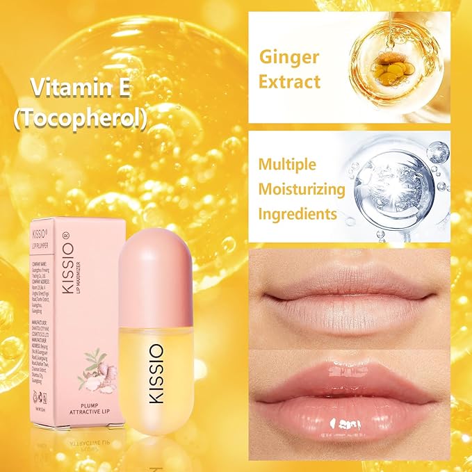 KISSIO Lip Plumper,Natural Lip Plumper 5.5ml