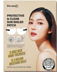 [DermaFi] Protective & Clean Sun UV Shield Patch Breathable and Transparent Patch (0.0002 inches nano-thickness) 1pair* 5pack, Korean Beauty (Adult)