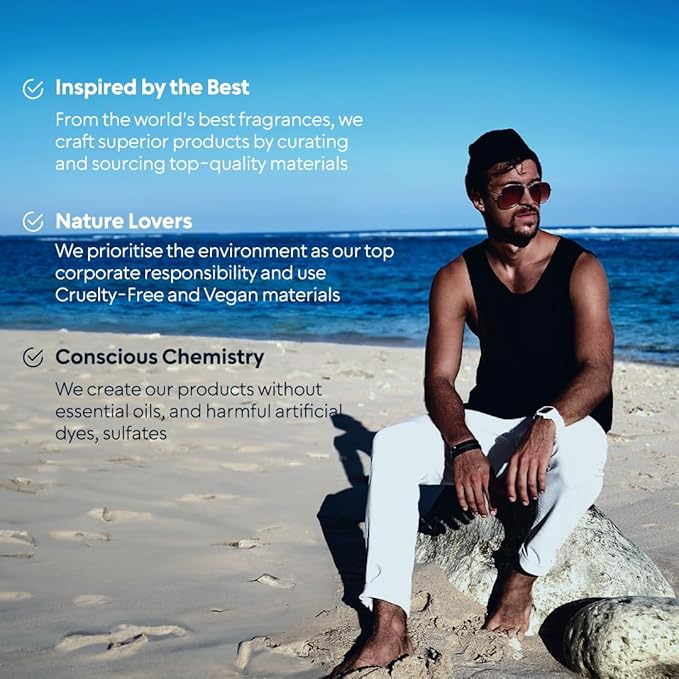 BellaVita Luxury OCEAN Eau de Perfume for Men (100ml) | Fresh Aquatic Fragrance | Notes: Aqueous, Bergamot, Orchid & Jasmine | Masculine Aromatic Fragrance | Mens Parfum Gift