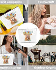 Western cosmetic bag highland cow