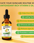 Vitamin E Oil - 75,000 IU Ultra Concentrated - Moisturizes, Fades Scars & Stretch Marks, Anti-Aging & Skin Hydration - for Face, Body, Hair, and Nails