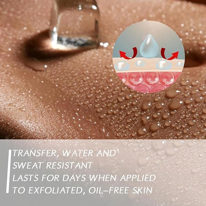 Waterproof Leg Makeup No Transfer - Body Scar & Leg Vein Cover Up for Black Skin, Tattoo Concealer for Varicose Veins (Wheat colored)