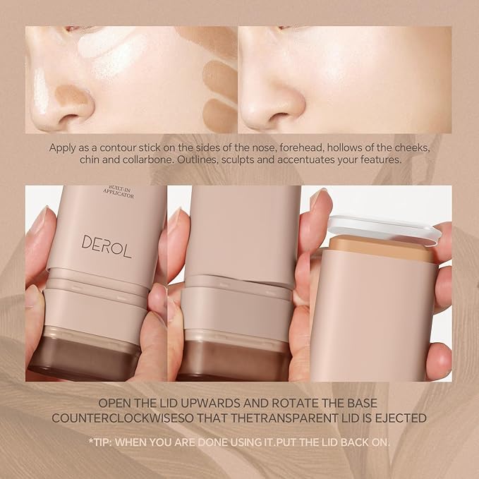 Foundation Stick, Multi-Use Foundation Stick Makeup with Built-In