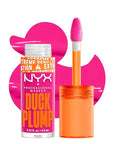 NYX PROFESSIONAL MAKEUP Duck Plump High Pigment Plumping Lip Gloss with Spicy Ginger, Vegan Lip Makeup - Bubble Gum Bae (Bubblegum Pink)