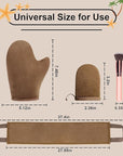 4 Pcs Self Tanner Mitt Applicator Kit - Self Tanning Mitt Glove,Self Tanner Back Applicator,Mini Face Tanner Mitt,Face Tanner Brush Soft Streak-Free Reusable & Washable for Women Girl Men (Brown)