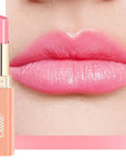 Oulac Shine Pink Lipstick for Women, 2 in 1 Glossy Light Pink Tinted Lip Balm, Hydrating Lipstick for Dry Lips, Moisture Shine Juicy Finish Vegan 2.2g/0.07oz (26)