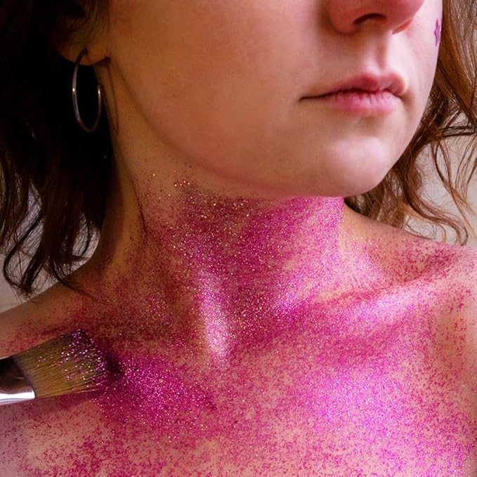 Hemway Biodegradable Glitter Eco Friendly - 100g/3.5oz Bio Cosmetic Safe Sparkle Vegan for Face Eyeshadow Body Hair Festival Makeup Craft - Super Chunky (1/8" 0.125" 3mm) - Pink Holographic