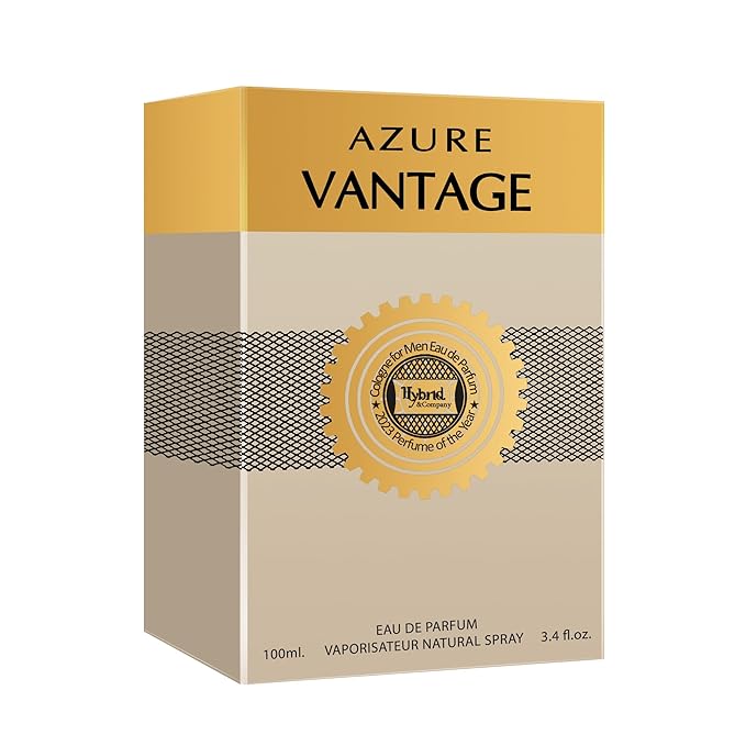 Hybrid & Company Azure Vantage For Men Pour Homme Eau De Toilette Natural Spray 3.4FL.OZ