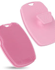 Zinc Infused Silicone Body Scrubber for Shower,Food-Grade Handheld Cleansing Skin Brush, Gentle Exfoliating and Lather Well - Pink