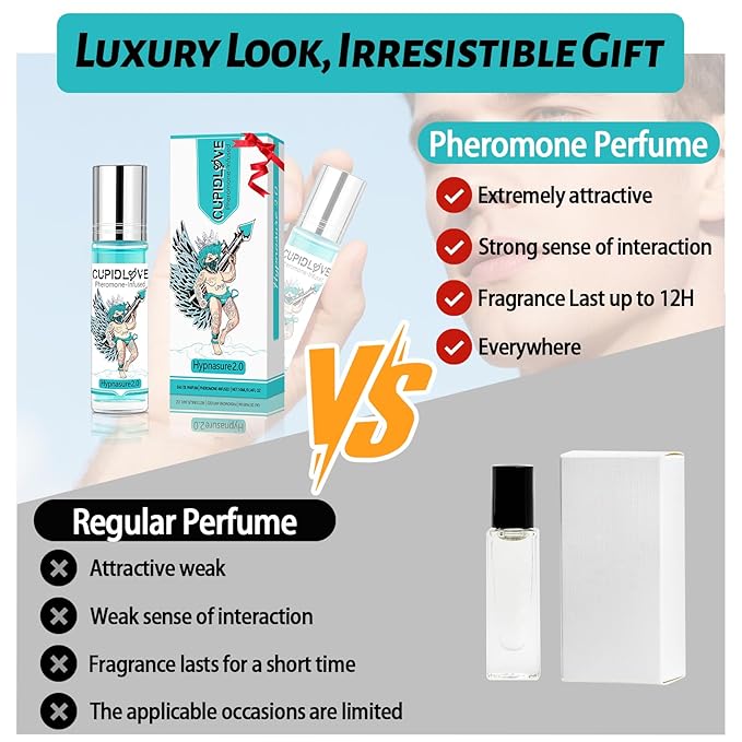 Hypnosis 2.0 Roll-on Pheromone for Men 10ml - Upgraded Long Lasting Oil Cologne Perfume for Men - Real Pheromone Perfume Enhance Attraction Gift