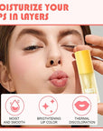 4Pcs Hydrating Lip Oil Set,Clear Lip Gloss,Long Lasting Nourishing Revitalizing for Dry Lips,Waterproof,Lip Gloss Base Flavoring Oil for Women Girls(Avocado+Grape+Peach+Honey)
