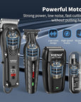 Professional Hair Clipper Set for Men, Cordless Barber Clippers Set and Trimmer Kit, Electric Beard Trimmer & Nose Trimmer Kit, Foil Shaver & Men's Facial Grooming Tool Kit, Gifts for Men