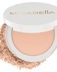 Mirabella Invincible All-in-One Foundation & Setting Powder - Buildable Mineral Blurring Powder Foundation for All Skin Types - HD Matte Finish - Light L8