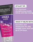 John Frieda Frizz Ease Straight Fixation Styling Crème, Straightens Frizzy Hair with Milk Protein & Almond Oil, Sleek, Shiny, Frizz-Free, ThermaGuard Heat Protection Against Damage, 5 Oz, Pack of 2