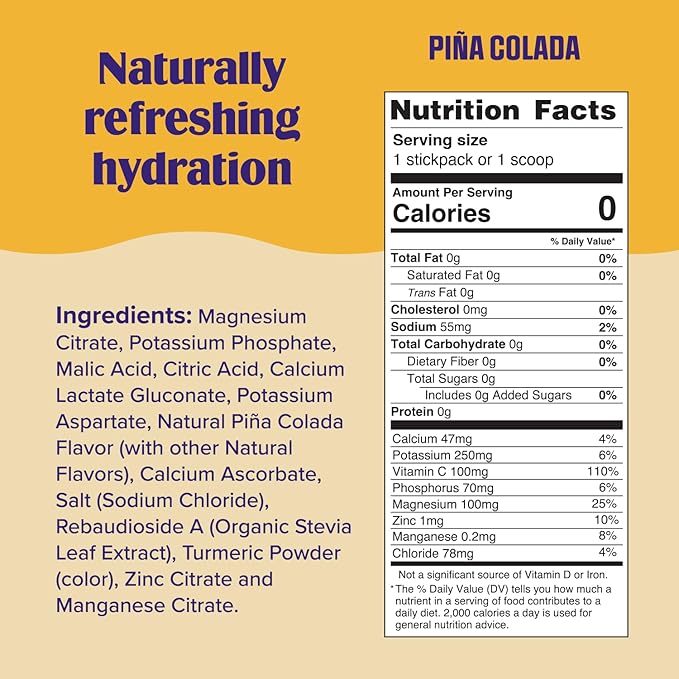 Ultima Replenisher Mocktini Electrolyte Drink Mix – Piña Colada, 90 Servings – Hydration Powder with 6 Electrolytes & Trace Minerals – Keto Friendly, Non-GMO & Sugar-Free Electrolyte Powder