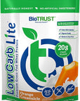 BioTrust Low Carb Lite, 20 Grams of Grass-Fed Whey Protein Isolate, 100 Calories, ProHydrolase Digestive Enzymes, Non-GMO, Free from Soy and Gluten, rBGH-Free (14 Servings) (Orange Cream)