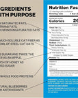 Obi Bar Blueberry - Protein and Oat Fiber Bar | All Natural | Meal Bar | Heart and Gut Health | Lightly Sweet | Natural Blueberries | Almond Chunks | Soy Free, Dairy Free | Breakfast Bar