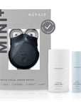 NuFACE MINI+ Microcurrent Facial Device Kit - FDA Cleared Face Sculpting & Skin Tightening Device to Contour, Lift & Tone + Microcurrent Gel Activator & Silk Creme - Midnight Black