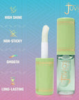 Juvia's Place Magic Lip Oil - Honeydew - Smooth, Hydrating with Vitamin E for Soft, Glossy, Juicy Lips - Infused with Fruit Extracts - Tinted, Shimmering, Lightweight & Non-sticky Lip Oil for Summer