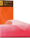UJFQBH African Net Sponge African Net Long Net Bath Sponge Exfoliating Shower Body Scrubber Back Scrubber Skin Smoother,Great for Daily Use (Pink)