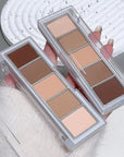 evpct 5Colors Matte Nude Eye Shadow Palette Makeup for Older Women, Nude Pink Brown Cocoa Neutral Matte Smokey Cream Mini Eyeshadow Palette for Blue Green Eyes, Contour Makeup Palettes sombras de ojos
