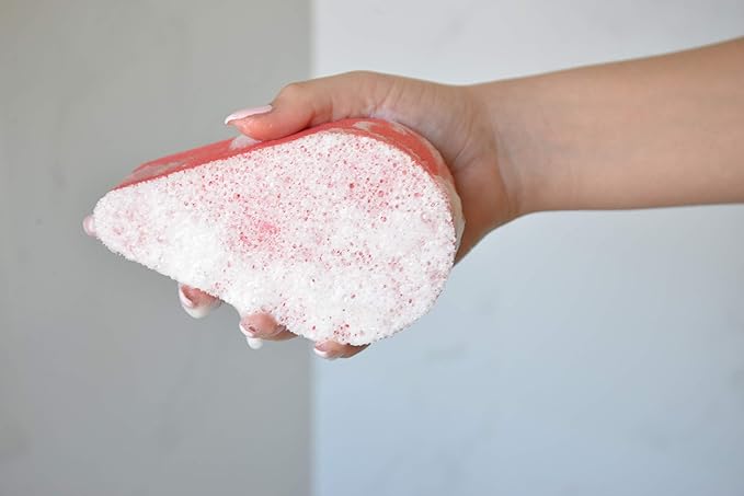 Spongeables Anti Cellulite Body Wash in a 20+ Wash Sponge, English Rose, 3 Count