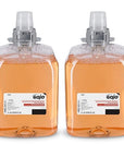 GOJO Luxury Foam Antibacterial Handwash, Fresh Fruit Fragrance, 2000 mL Foam Hand Soap Refill FMX-20 Push-Style Dispenser (Pack of 2) - 5262-02