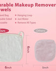 Makeup Remover Cloth, 6" x 6" Make Up Towels Reusable Face Cloth for Washing Face, Makeup Remover Pads Microfiber Face Washcloth with Mesh Bag, 12 Pack