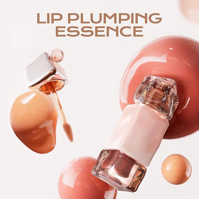 Mistine Lip Gloss Thai latte Long Lasting Lip Glaze Non-sticky Lip Tint Gloss with 1% Peptide Glossy Finish L08 Coconut Island Sunset 0.1 fl oz 1 Count