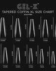 Apres Nail Gel-X Sculpted Coffin Extra Long Box of Tips | 250 Gel-X Tips | Premium Quality | 10 Sizes 0-9 | No Size 00 Included | 2022 Version