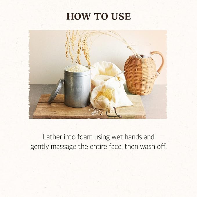 SKINFOOD Rice Daily Cleansing Foam 150ml - Delicate, Fine, and Smooth Brightening Cleansing with Fermented White Rice Ingredients - Firming Bubble Facial Foam Cleanser - For Men and Women (5.07 fl. oz.)