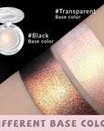 Holographic Duochrome Champagne Glitter Eyeshadow, Color Shift Shimmer Single Eyeshadow Palette, Chameleon Sparkle Inner Corner Eye Highlighter, Iridescent Eye Shadow Palette Fairy Makeup#01