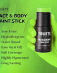 Ogre Green 2 Face Body Painting Stick, Professional Green Full-coverage Cream Face Paint for Hunting Camo Halloween SFX Witch Shrek Cosplay Makeup, Washable Body Paint for Adult Carnival