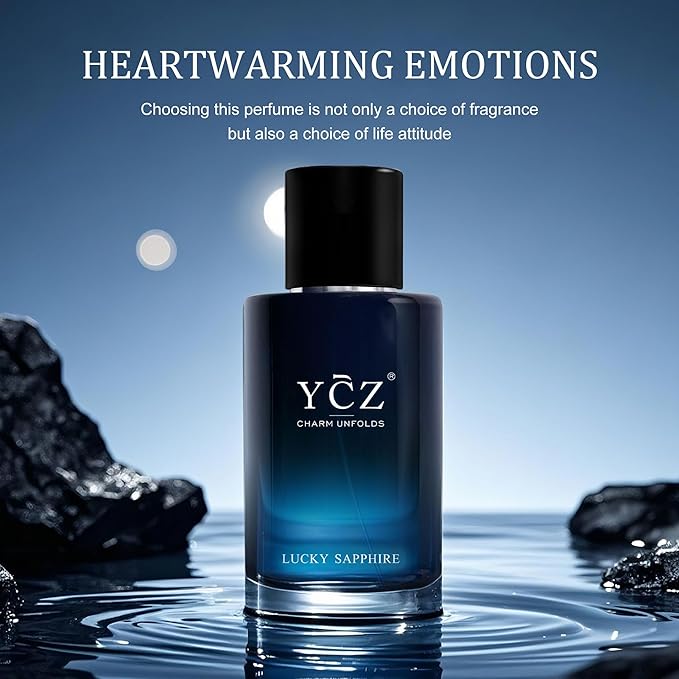 Ycz Lucky Men's Eau De Parfum New Round Box Packaging,1.7oz(50ml),Long Lasting EDP Men.Making it the ideal gentlemen’s gift