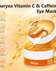 Under Eye Patches with Vitamin C & Caffeine 30 Pairs for Dark Circles, Fine Lines and Puffiness, with Niacinamide Hydra-Gel Collagen, Skin Care for Men & Women