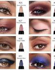 evpct 8Pcs Cream Eye Shadow Brightener Sticks Set for Eyes, Sand Orchid Rose Desert Ginger Caramel Midnight blue Blue Glitter Shimmer Matte Liquid Pencil Eye shadow Applicator Stick Palette Makeup 04