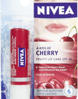 Nivea A Kiss of Cherry Flavored Tinted Lip Care 0.17Oz Lip Balm