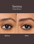 Thrive Causemetics Instant Brow Fix Semi-Permanent Eyebrow Gel, Waterproof Tinted Eye Brow Gel with Vitamin B5, Smudge-Proof, Long Lasting Definition, Vegan & Cruelty Free, Serena (Deep Brown)