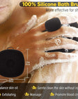 VWMYQ Silicone Body Scrubber, Silicone Loofah New Upgrade Richer Foam and Effective Cleaning, Ergonomic No-Slip Handle, Long-Lasting & Easy to Clean