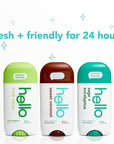 hello Deodorant Variety Pack (Sweet Coconut, Fresh Citrus, White Sage) for Women + Men, Aluminum Free, Baking Soda Free, Parabens Free, 24 Hour Odor Protection, 2.6 Ounce, 3 Pack