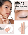 Oulac Milky White Eyeshadow Pencil – Twist-Up Waterproof Crayon, Subtle Shimmer Finish, Vegan & Cruelty-Free, 1.25g, WM04 Heaven's Dance